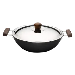 WONDERCHEF Ebony Kadhai with Lid (Hard Anodized Coating, 63152888, Black)-picture-20