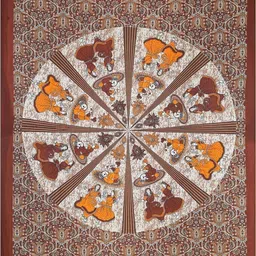 kaany fab Cotton Single Flat 144 TC Jaipuri Prints Bedsheet image 3