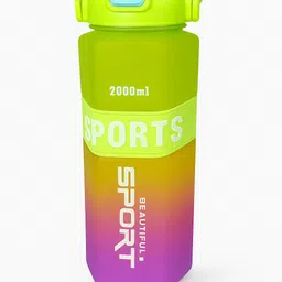 grafftee Sports Water Bottle 2000ml | Large Capacity Leakproof Gym & Travel Bottle 2000 ml Water Bottle image 1
