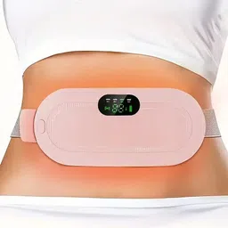 GJSHOP Women & Girls Rechargeable Electric Massager Portable & Adjustable Heat Therapy Portable Cordless Heating Pad, Menstrual Massage Period Heating Pad for Cramps Massager-image-2