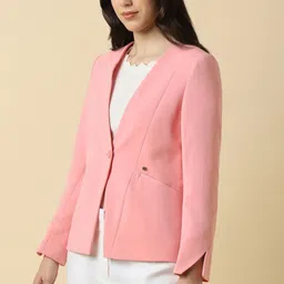 allen solly Women Solid Single Breasted Formal Blazer image 4