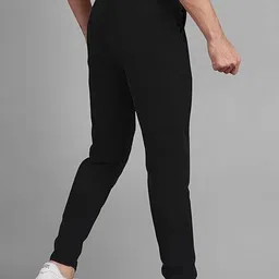 chenecloth Men Solid Black Track Pants image 3
