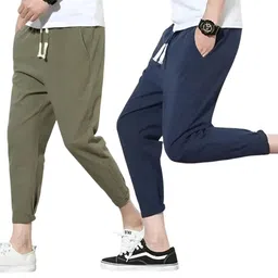 shotek Pack of 2 Men Solid Multicolor Track Pants image 1