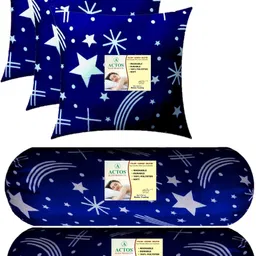 actos 3 Cushion And 2 Bolster Microfibre Nature Bolster Pack of 5-picture-18