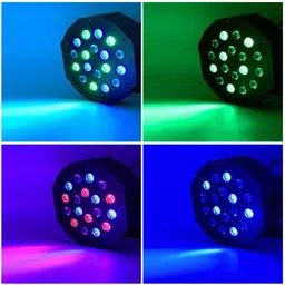 kavyara 18 LED RGB DJ PAR Light Sound Activated Auto Modes Ideal for Weddings & Events Shower Laser Light image 4