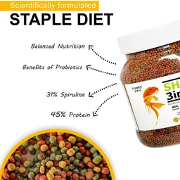 tunai 3in1 Shipp (Spirulina, Hi-Protein and Probiotics) Fish Food 0.4 kg Dry Adult, New Born, Senior, Young Fish Food image 2