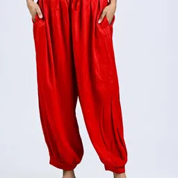 pwc Solid Rayon Women Harem Pants image 2