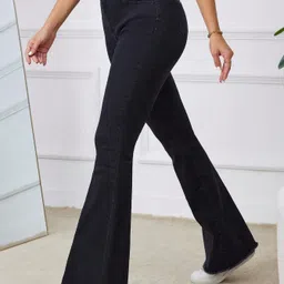 whisq Women Regular High Rise Black Jeans image 4