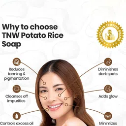 TNW the natural wash Set of 3 Handmade Potato Rice Soap For Oily Skin - 100g Each image 5