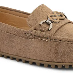 san frissco women brown solid comfortable flexible round toe solid slip on moccasins loafer Loafers For Women image 2