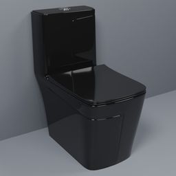 d o t Shining Z Black Commode With Attractive Line Finish And Round Flush Button Western Commode-picture-17