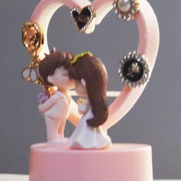 rashmi creation ROMANTIC COUPLE PINK COLOUR LIGHT GIFT SHOWPIECE Decorative Showpiece - 12 cm image 3