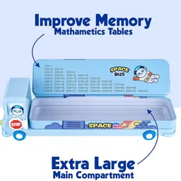 dtd Bus Shape Pencil Box School Bus Metal Geometry Box Random color pack 1 Geometry Box image 3