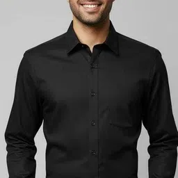 berlin fashions Men Regular Fit Solid Spread Collar Formal Shirt-picture-22