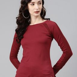 Nayam By Lakshita Round Neck Raglan Sleeves T-shirt-picture-0