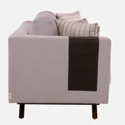 durian Rubik Fabric 3 Seater Sofa In Taupe Colour image 5