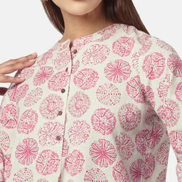 AKKRITI BY PANTALOONS Mandarin Collar Printed Cotton Tunic image 3