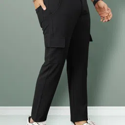 vebnor Men Regular Fit Black Lycra Blend Trousers image 5