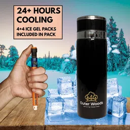 outer woods Insulin Cooler Bottle Case - Medium - 24 Hours Cooling With 8 Mini Ice Gel Packs and Bottle Cover Pack image 2