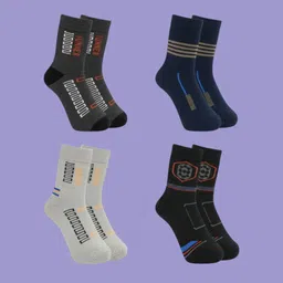 naosucura Men Graphic Print Mid-Calf/Crew image 1