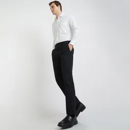 raymond Men Slim Fit Black Polyester Trousers image 5