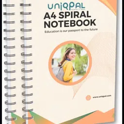 uniqpal Plain Spiral notebook | A4 Size(210x297mm) | 75GSM | 400 Pages (200 pages x 2) | A4 Notebook Unruled 400 Pages-picture-16