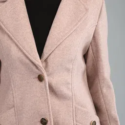 honnete 100 % Polyester Solid Coat For Women image 5