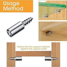 gravity Stainless Steel Wall Mount Standoff Screws 7 mm Shelf Bracket image 5