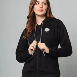 wearspot Women Printed Hooded Neck Multicolor Sweater image 3