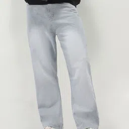 urbano fashion Men Loose Fit Mid Rise Grey Jeans-picture-10