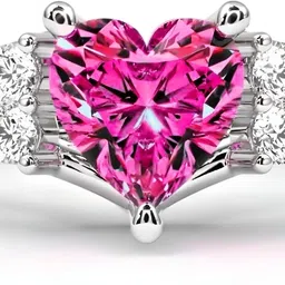 zarkan 925 Silver Love Baby Pink Heart Adjustable Engagement Ring Sterling Silver Cubic Zirconia Rhodium Plated Ring-picture-20