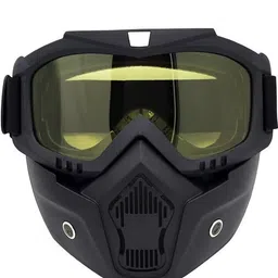 kesri Face Mask Bike Riding Goggles Glasses Face Dust Mask With Detachable Motorcycle Face mask for bike rider BlowtorchSafety Goggle image 3
