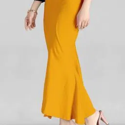 Ozberk Creation 2way._Mustard_M_ saree2way. shapewear petticoat Lycra Blend Petticoat image 3