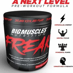 bigmuscles nutrition Freak Pre-workout 30 Servings BCAA image 4