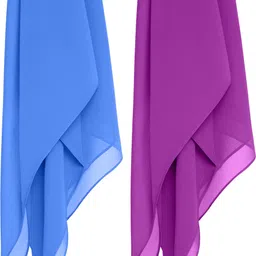 matifa Georgette Solid Multicolor Women Dupatta-picture-13