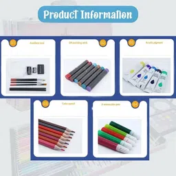 khilonewala DIY Unicorn Art Suitcase for Kids ,Painting Set with all Accessories(Multicolor) image 5