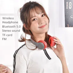 bagatelle NEW Wireless Bluetooth Headphones, Over-Ear Design, Built-in Mic, Foldable Bluetooth & Wired Headset image 4