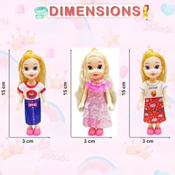 khyali Realistic Three Sister Dolls with Fancy Dress & Movable Body Parts for Kids|90 image 4