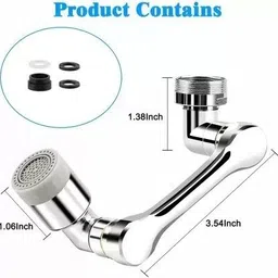 debaths 1080° FREE ROTATION DUAL SPOUT FAUCET SPRAYER EXTENDER (FOR 24mm & 22mm) Faucet Nozzle image 5