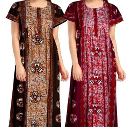 snm fashions Pack of 2 Women Nighty-picture-12
