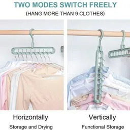 shreejee Pack of 4 Innovative Design 360º Rotating, Multi-Functional 9 Holes Hanger X4.31 Door Hanger image 4