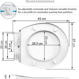 kurvo Polypropylene, Plastic Toilet Seat Cover image 3