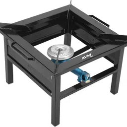 avni AVNI, MS Square Single Burner gas bhatti (15×15×12) Powder Koted Gas Bhatti Iron Manual Gas Stove-picture-19