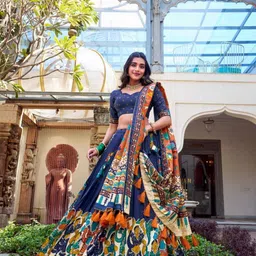 sarathybiz Self Design Semi Stitched Lehenga Choli image 2