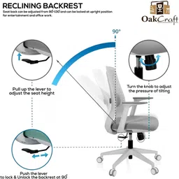 oakcraft Mesh Office Executive Chair image 3