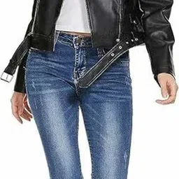 starqunt Women Solid Biker/Riding Jacket image 2