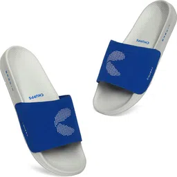 chupps Dot Fusion Grey/R.Blue Men's Comfortable Slides & Flip Flop Men Slides image 2