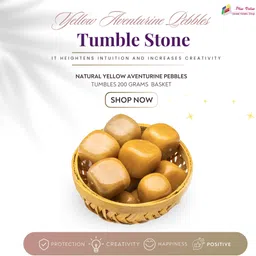 plus value Yellow Aventurine Pebbles 200gm in Basket Regular Asymmetrical Crystal, Quartz Pebbles image 4