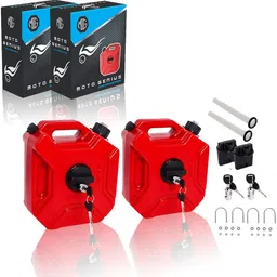 moto genius Heavy-Duty Fuel Jerry Can for Bike- Petrol/Diesel Storage Red 5 L Fuel Can-picture-13