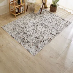 Home Centre Zephyr Avalon Beige & Brown Abstract Printed Rectangular Woven Carpet-image-72